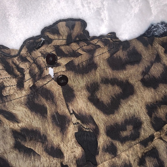 BA&SH LEOPARD ASYMMETRICAL HEM DRESS - Picture 2 of 5